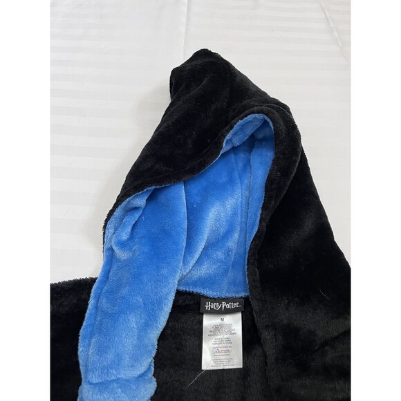 EUC P.jammy Harry Potter Ravenclaw Hoody Bath Robe Medium(12-14)  Black Blue - Picture 4 of 8